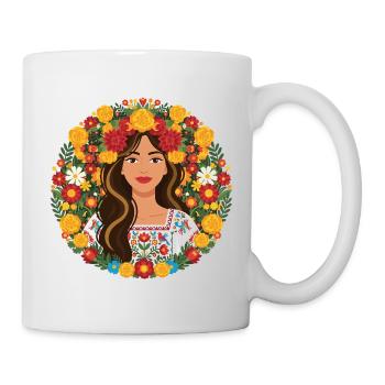 Wildflowers Mexican Girl Flowers - Mug - white - Right