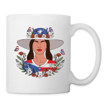 Fleurs Sauvages Fille Portoricaine - Mug blanc - blanc - Droite