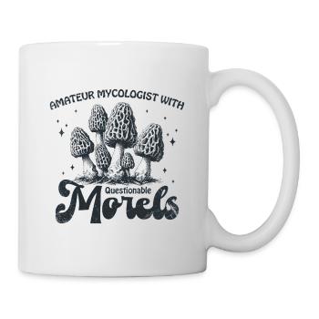 Amateur Mycologist With Questionable Morels - Mug - white - Right