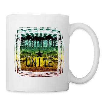 Design de motivation Unity avec des couleurs Reggae - Mug blanc - blanc - Droite