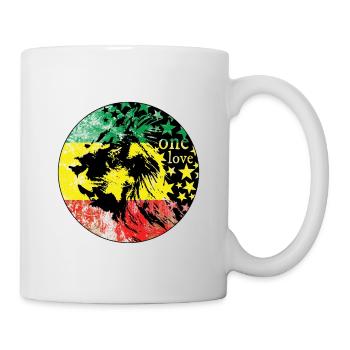 LionLiebe Rastas Reggae Design - Mug blanc - blanc - Droite