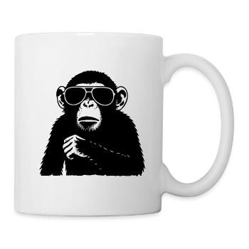 Cool Affe mit Sonnenbrille - Tasse - Weiß - Rechts
