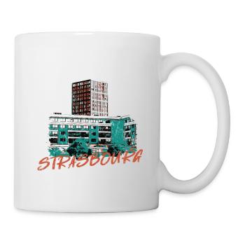 Illustration Modernes Straßburg in Rivétoile - Tasse - Weiß - Rechts