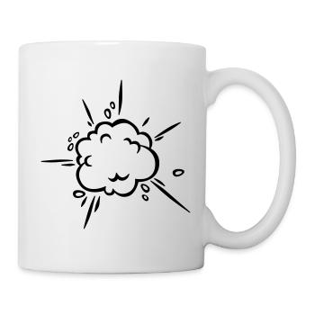 Nuage de poussière de bande dessinée - Mug blanc - blanc - Droite