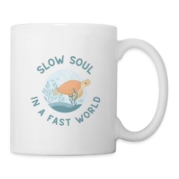 Slow Soul in a Fast World - Mug - white - Right