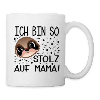 STOLZ AUF MAMA BABY KIND FAULTIERE - Tasse - Weiß - Rechts