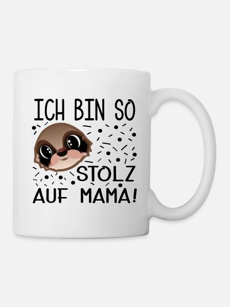 STOLZ AUF MAMA BABY KIND FAULTIERE - Tasse - Weiß