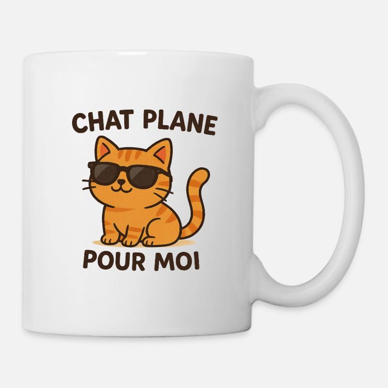 Chat Soleil Style - Mug blanc - blanc