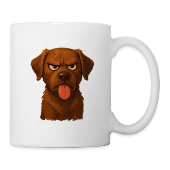 Dessin animé du Labrador coquin - Motif de chien drôle - Mug blanc - blanc - Droite