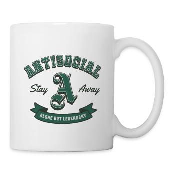 Asoziales Wappen - Tasse - Weiß - Rechts