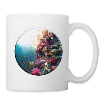 Vielseitiges Korallenriff Unterwasserdesign - Tasse - Weiß - Rechts