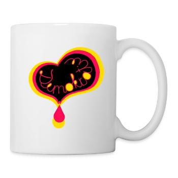 Coeur « Démocratie » noir rouge or Allemagne - Mug blanc - blanc - Droite