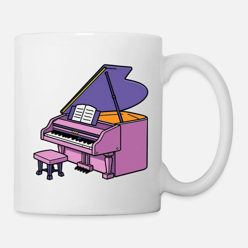 Klavier Flügel - Tasse - Weiß