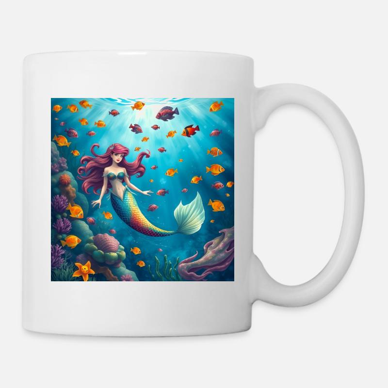 Underwater Mermaid Color Play - Mug - white