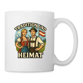 Tradition und Heimat Trachtenfreude - Tasse - Weiß - Rechts