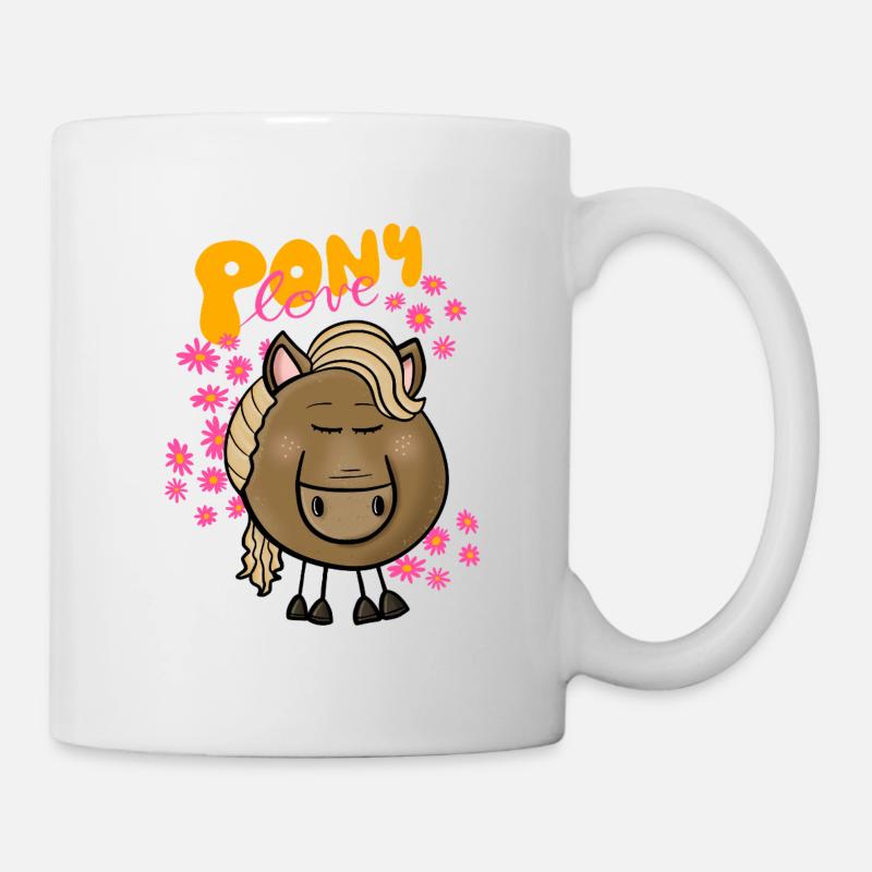 Pony Liebe - Tasse - Weiß