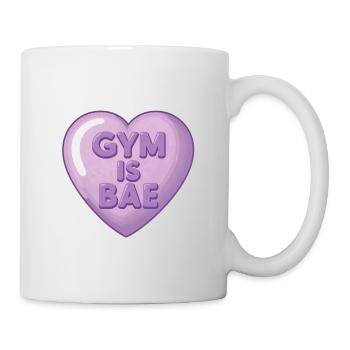 Vintage Herz – Gym Is Bae - Tasse - Weiß - Rechts