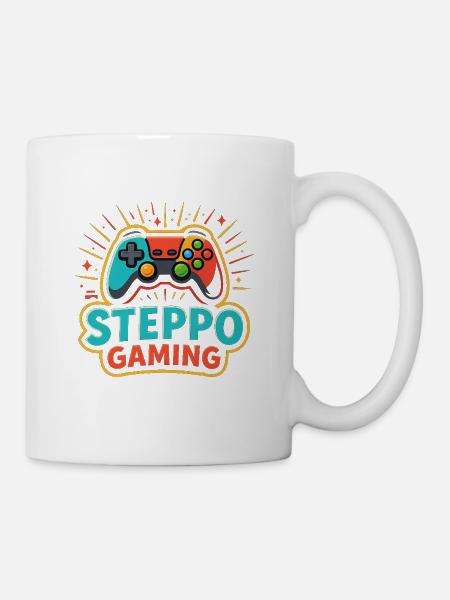 Steppo Gaming Controller Logo - Tasse - Weiß