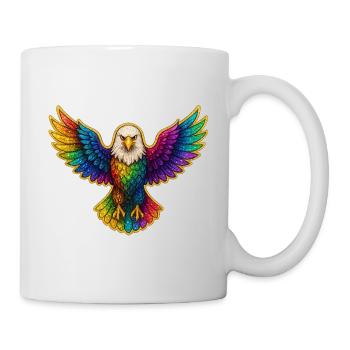 Rainbow Eagle Wing Art - Mug - white - Right