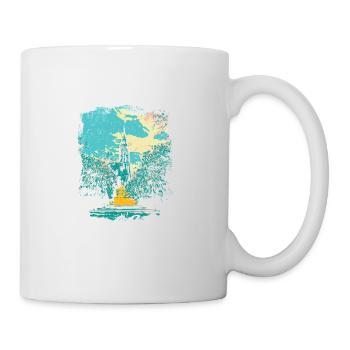 Strasbourg, Cathedral Retro City Illustration - Mug - white - Right