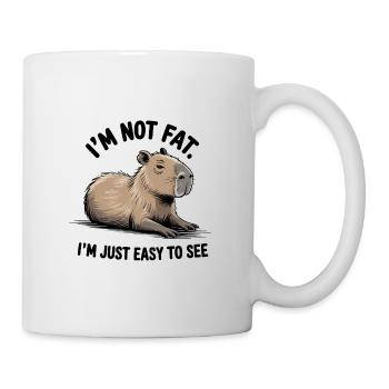 I'm not fat, I'm just easy to see - Funny Capybara - Mug - white - Right