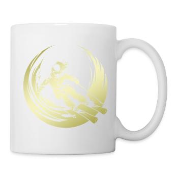 Ski Fahren Skiing Silhouette - Mug blanc - blanc - Droite