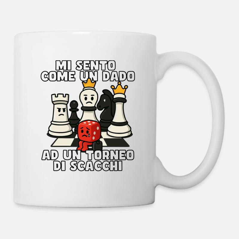 Comme un dé à damier - Mug blanc - blanc