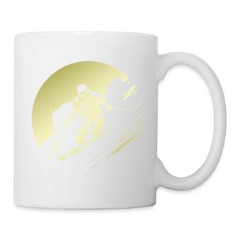 Ski Fahren Skiing Silhouette - Mug blanc - blanc - Droite