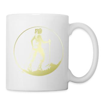 Nordic Walking Silhouette - Mug - white - Right