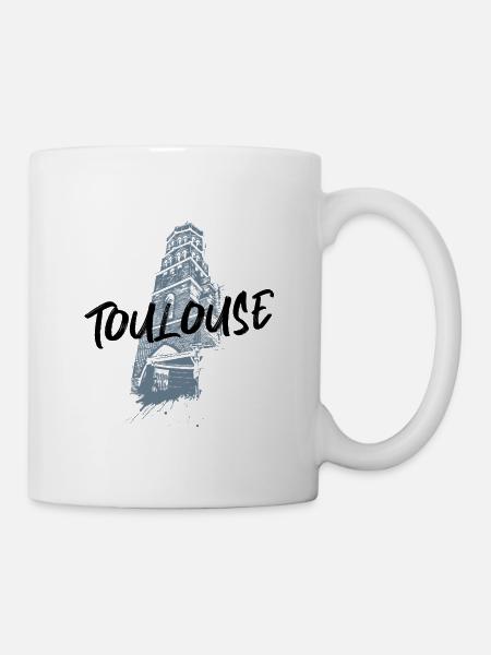 Illustration monochrom Toulouse Saint-Nicolas - Tasse - Weiß