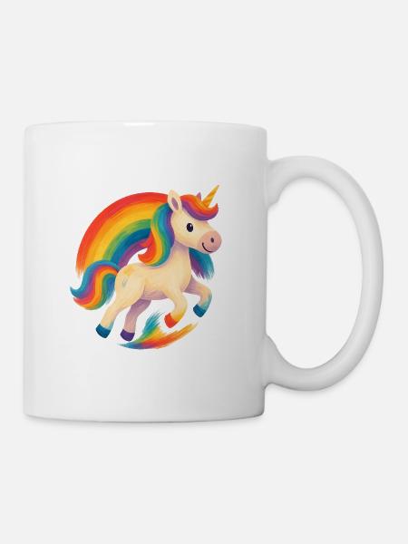 Rainbow Unicorn Dance - Mug - white