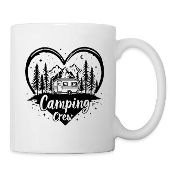 Love Camping Crew / Heart Caravan Mountains Design - Mug - white - Right