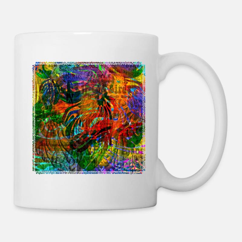 Mots & Oiseaux V2 - Mug blanc - blanc