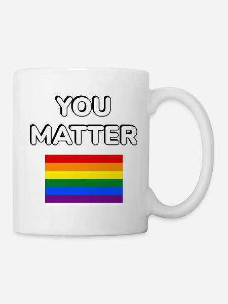 You Matter Pride-Flagge - Tasse - Weiß