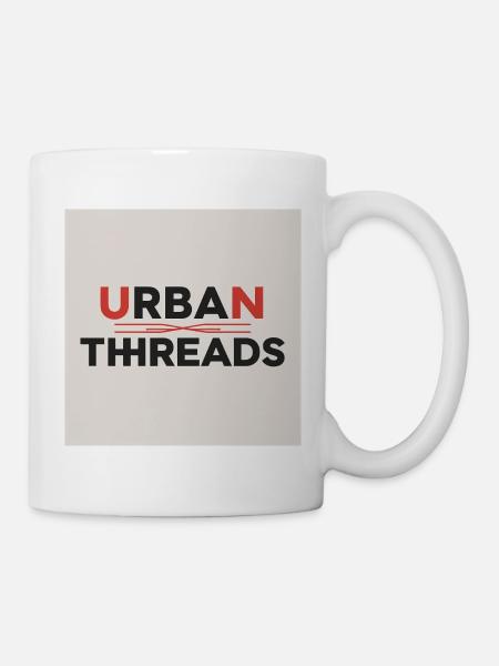 Urban Threads Logo Print - Mug - white