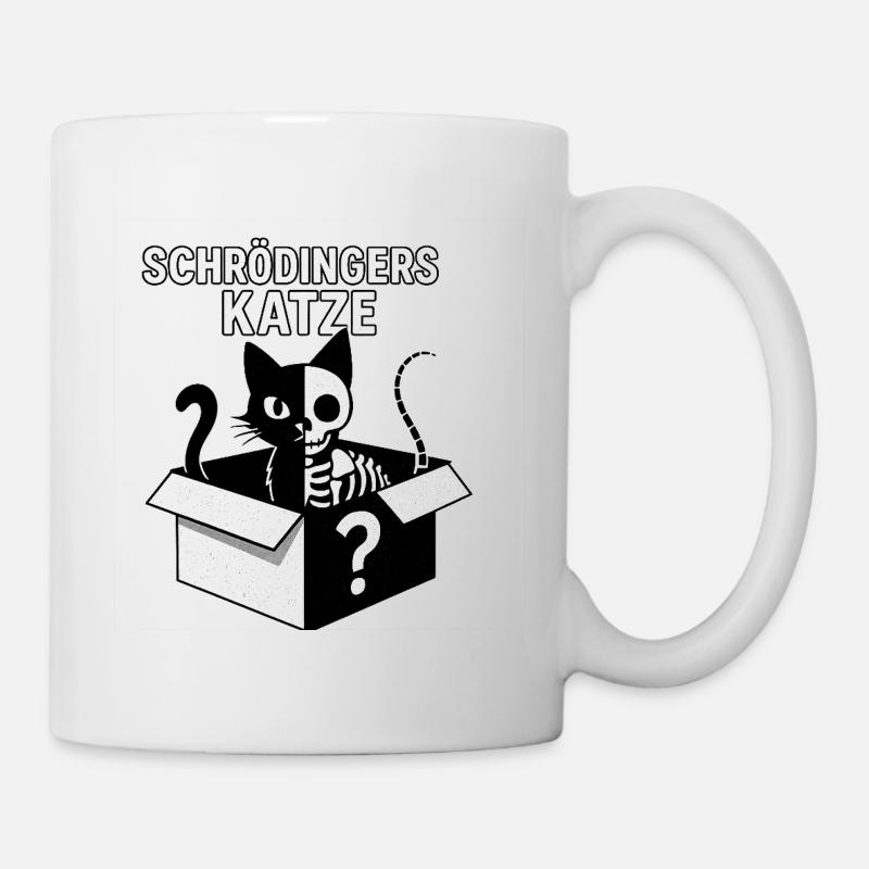 Schrödingers Katze Box-Design - Tasse - Weiß