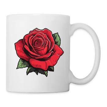 Rose in red - Mug - white - Right