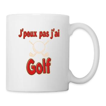Ich habe Golf Humor Golfer - Tasse - Weiß - Rechts