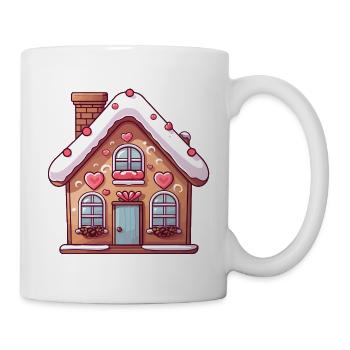 Heart Cottage Gingerbread House - Mug - white - Right