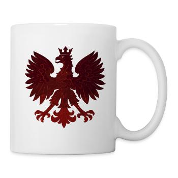 Pologne Polska Eagle drapeau rouge paillettes cadeau - Mug blanc - blanc - Droite
