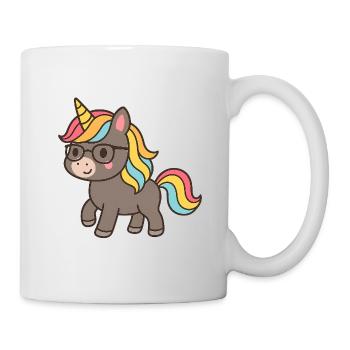 Pastel Unicorn with Glasses - Mug - white - Right