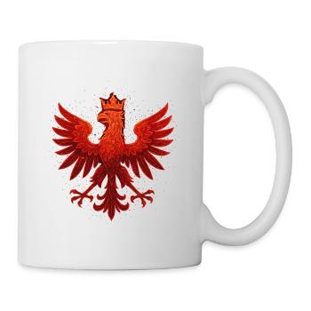 Polen Polska Adler Flagge rot Glitzer Geschenk - Tasse - Weiß - Rechts