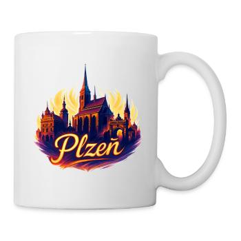 Pilsen Plzeň City Czech Republic Silhouette Gift - Mug - white - Right