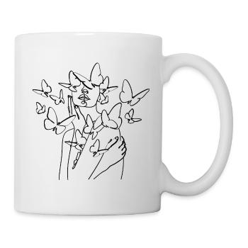 Black Silhouette Line Art - Mug - white - Right