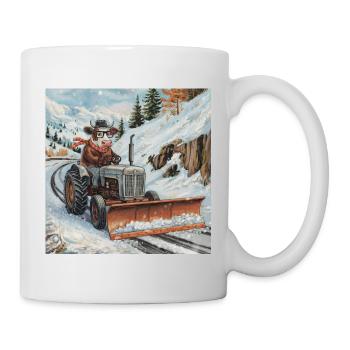 Schneepflug - Tasse - Weiß - Rechts
