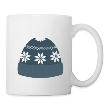 Bonnet nordique flocon de neige - Mug blanc - blanc - Droite