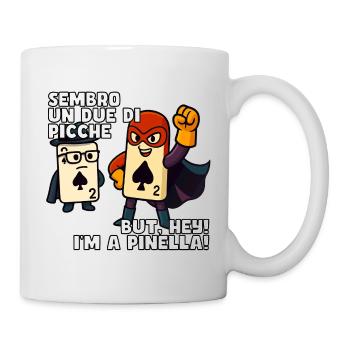 Deux de pique ? Non, je suis une Pinella - Mug blanc - blanc - Droite