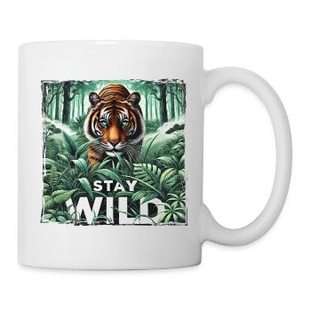 Stay Wild Tiger in Jungle - Nature Power - Mug - white - Right