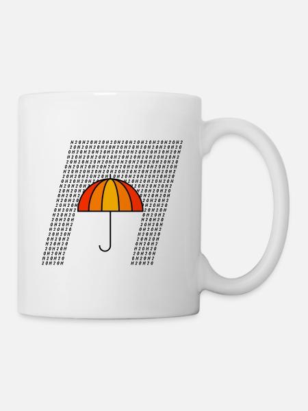 Typo Regen - Tasse - Weiß