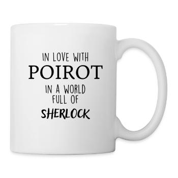 Amoureux de Poirot dans un monde rempli de Sherlock - Mug blanc - blanc - Droite